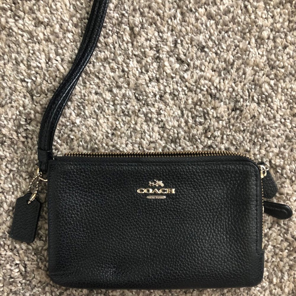 COACH Double Zip Wristlet Wallet